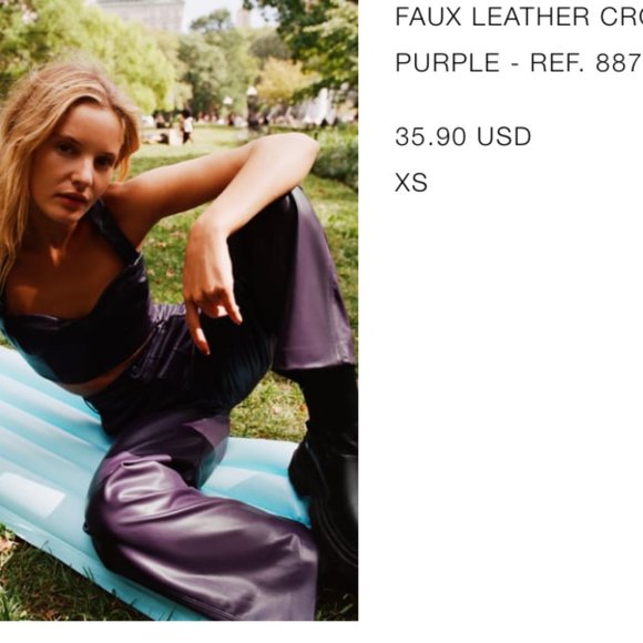 Faux Leather Crop Top - Picture 4 of 4